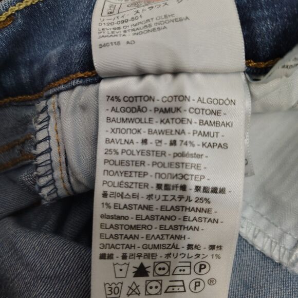 LEVI'S Y2K Boyfriend Low Rise Distressed W 27 Women's Stretch Jeans - Picture 5 of 6